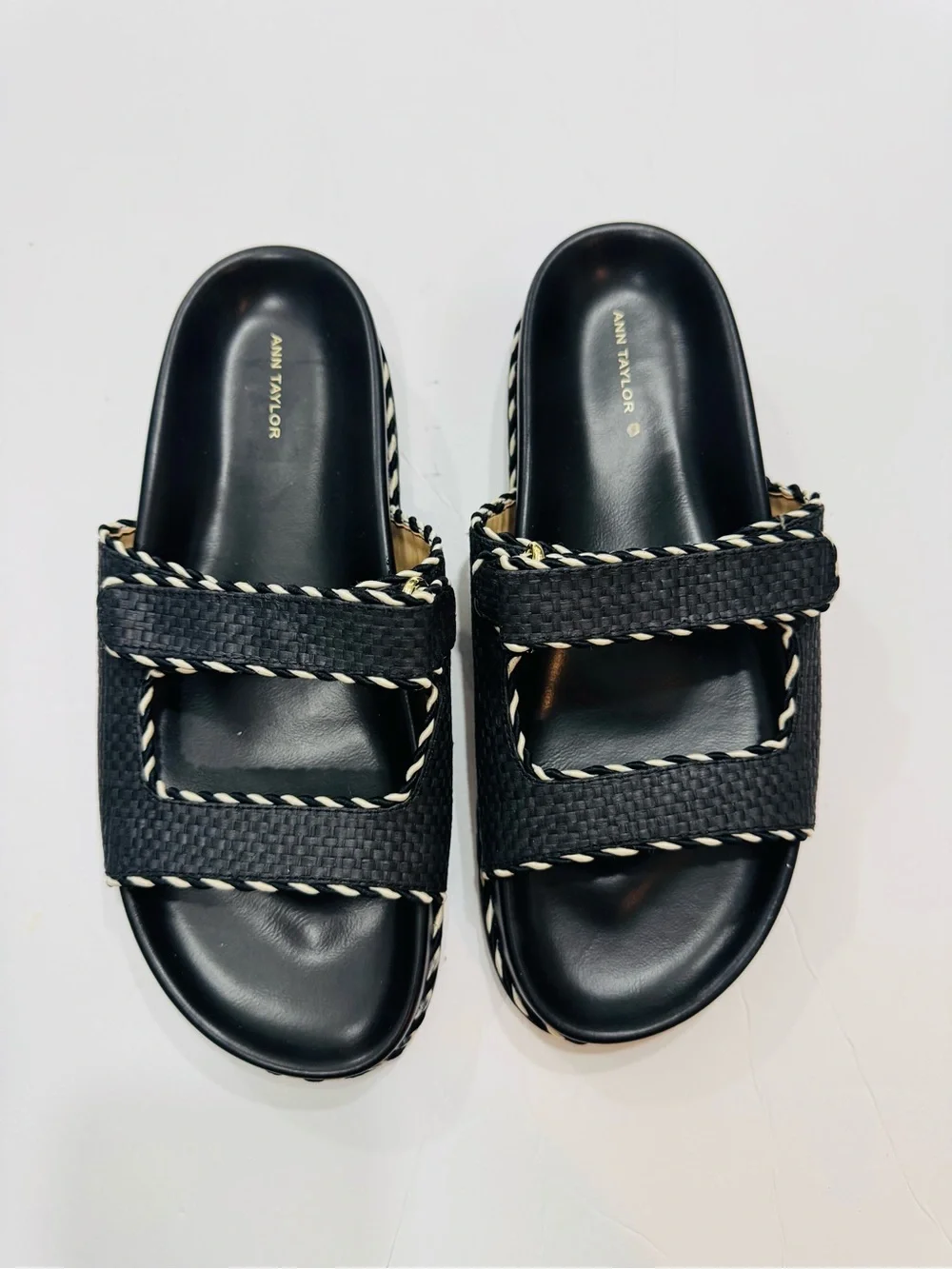 ANN TAYLOR Weekend Collection Straw Sport Sandals Sz 8.5